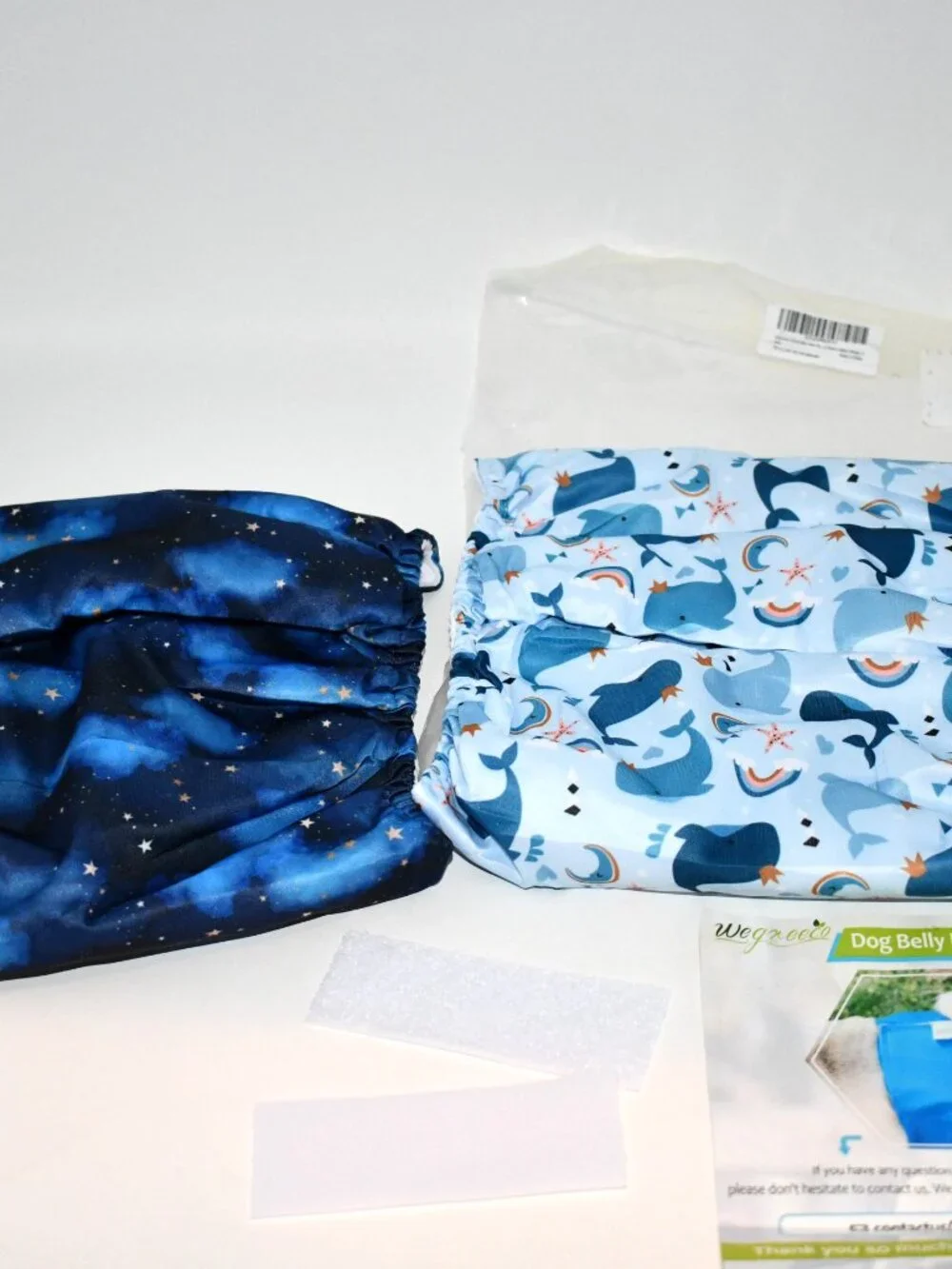 VUNCESSIN Reusable Male Dog Diapers LARGE Pack of 3 Washable Blue Multi NWT